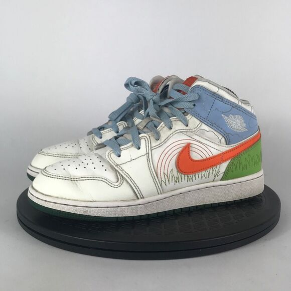 Jordan Shoes - Nike Air Jordan 1 Retro Mid SE Stitch Multicolor DX2462-100 Women Size 8 (6.5Y)